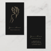 Makeup Eyebrow Eyes Lashes Sepia Black Logo SPA Visitekaartje (Voorkant / Achterkant)