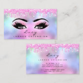 Makeup Eyebrow Hair Eyelash Glitter Pink Drives Visitekaartje (Voorkant / Achterkant)