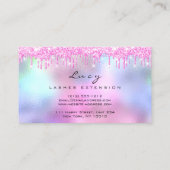 Makeup Eyebrow Hair Eyelash Glitter Pink Drives Visitekaartje (Achterkant)