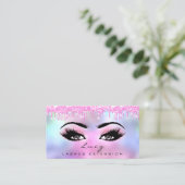 Makeup Eyebrow Hair Eyelash Glitter Pink Drives Visitekaartje (Staand voorkant)