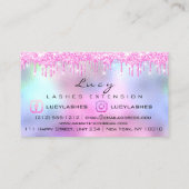 Makeup Eyebrow Hair Eyelashes Glitter Pink Social Visitekaartje (Achterkant)