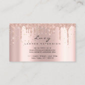 Makeup Eyebrow Hair Green Eyelashes Drift Visitekaartje (Achterkant)