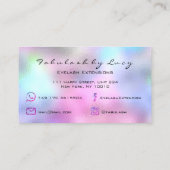 Makeup Eyebrow Lash Extension Glitter Fuchsia Roze Visitekaartje (Achterkant)