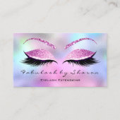 Makeup Eyebrow Lash Extension Glitter Fuchsia Roze Visitekaartje (Voorkant)