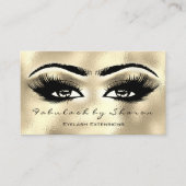 Makeup Eyebrow Lash Extension Glitter Golden Eyes Visitekaartje (Voorkant)