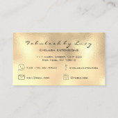 Makeup Eyebrow Lash Extension Glitter Lux Gold Visitekaartje (Achterkant)