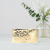 Makeup Eyebrow Lash Extension Glitter Lux Gold Visitekaartje (Staand voorkant)