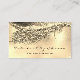 Makeup Eyebrow Lash Extension Glitter Lux Gold Visitekaartje