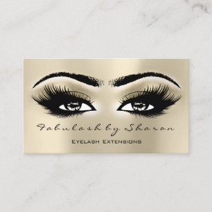 Makeup Eyebrow Lash Extension Glitter Open Eyes Visitekaartje