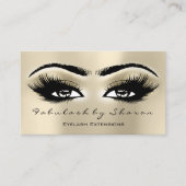 Makeup Eyebrow Lash Extension Glitter Open Eyes Visitekaartje (Voorkant)