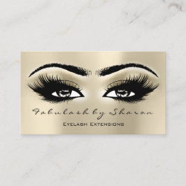 Makeup Eyebrow Lash Extension Glitter Open Eyes Visitekaartje