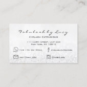 Makeup Eyebrow Lash Extension Glitter Silver Grey Visitekaartje (Achterkant)