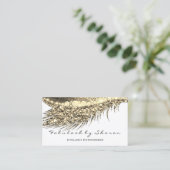 Makeup Eyebrow Lash Extension Glitter White Gold Visitekaartje (Staand voorkant)