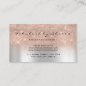 Makeup Eyebrow Lash Glitter Drip Gray Silver Spark Visitekaartje (Achterkant)