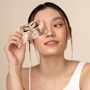 Makeup Eyebrow Lash Glitter Drip Open Sluiten Oogo Visitekaartje