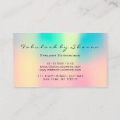 Makeup Eyebrow Lash Glitter Pastel Spark Esthetici Visitekaartje (Achterkant)