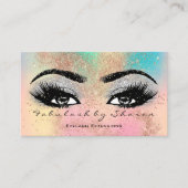 Makeup Eyebrow Lash Glitter Pastel Spark Esthetici Visitekaartje (Voorkant)