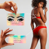 Makeup Eyebrow Lash Glitter Pastel Spark Esthetici Visitekaartje