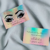 Makeup Eyebrow Lash Glitter Pastel Spark Esthetici Visitekaartje