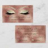 Makeup Eyebrow Lashes Extension Glitter Gold Peach Visitekaartje (Voorkant / Achterkant)