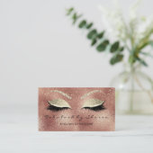 Makeup Eyebrow Lashes Extension Glitter Gold Peach Visitekaartje (Staand voorkant)