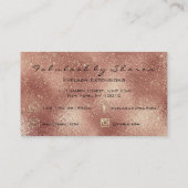 Makeup Eyebrow Lashes Extension Glitter Gold Peach Visitekaartje (Achterkant)