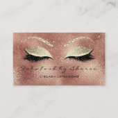 Makeup Eyebrow Lashes Extension Glitter Gold Peach Visitekaartje (Voorkant)