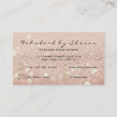 Makeup Eyebrow Lashes Extension Glitter Gold Skinn Visitekaartje (Achterkant)