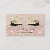 Makeup Eyebrow Lashes Extension Glitter Gold Skinn Visitekaartje (Voorkant)