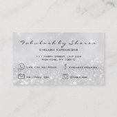 Makeup Eyebrow Lashes Extension Glitter Silver 2 Visitekaartje (Achterkant)