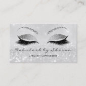 Makeup Eyebrow Lashes Extension Glitter Silver 2 Visitekaartje (Voorkant)