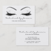 Makeup Eyebrow Lashes Eye Glitter White Silver Visitekaartje (Voorkant / Achterkant)