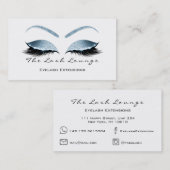 Makeup Eyebrow Lashes Glitter Blue White Black Visitekaartje (Voorkant / Achterkant)