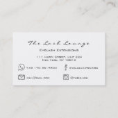 Makeup Eyebrow Lashes Glitter Blue White Black Visitekaartje (Achterkant)