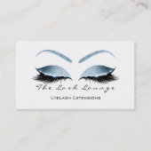 Makeup Eyebrow Lashes Glitter Blue White Black Visitekaartje (Voorkant)