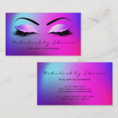 Makeup Eyebrow Lashes Glitter Bright Miami Roze Visitekaartje (Voorkant / Achterkant)