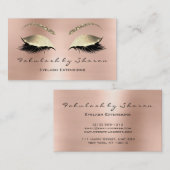 Makeup Eyebrow Lashes Glitter Crystal Roos Gold Visitekaartje (Voorkant / Achterkant)