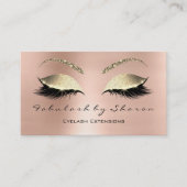 Makeup Eyebrow Lashes Glitter Crystal Roos Gold Visitekaartje (Voorkant)