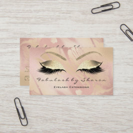 Makeup Eyebrow Lashes Glitter Diamond Blush Marble Visitekaartje