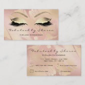 Makeup Eyebrow Lashes Glitter Diamond Blush Marble Visitekaartje (Voorkant / Achterkant)