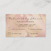 Makeup Eyebrow Lashes Glitter Diamond Blush Marble Visitekaartje (Achterkant)