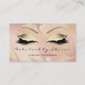 Makeup Eyebrow Lashes Glitter Diamond Blush Marble Visitekaartje (Voorkant)