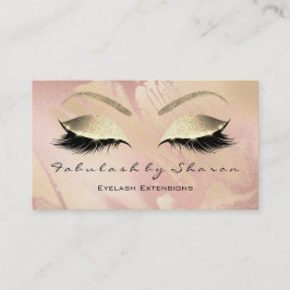 Makeup Eyebrow Lashes Glitter Diamond Blush Marble Visitekaartje