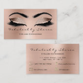 Makeup Eyebrow Lashes Glitter Diamond Pink Browns Visitekaartje (Voorkant / Achterkant)