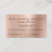 Makeup Eyebrow Lashes Glitter Diamond Pink Browns Visitekaartje (Achterkant)