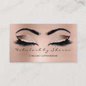 Makeup Eyebrow Lashes Glitter Diamond Pink Browns Visitekaartje (Voorkant)