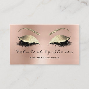 Makeup Eyebrow Lashes Glitter Diamond Pink Luxury Visitekaartje
