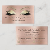Makeup Eyebrow Lashes Glitter Diamond Pink Luxury Visitekaartje (Voorkant / Achterkant)