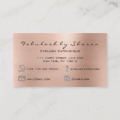 Makeup Eyebrow Lashes Glitter Diamond Pink Silver Visitekaartje (Achterkant)