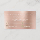 Makeup Eyebrow Lashes Glitter Diamond Pink White Visitekaartje (Achterkant)